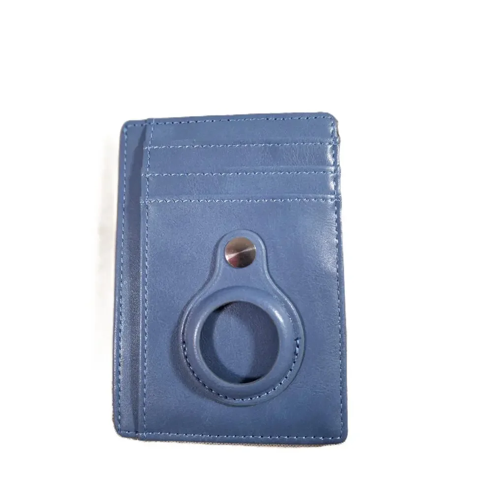 Front Pocket Air Tag Wallet RFID Blocking 3 x 4 Inches Light Blue